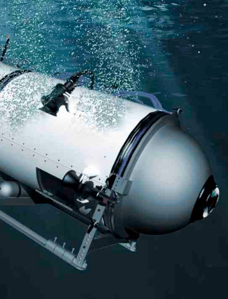 submarine titan diving inside the ocean